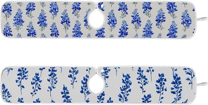 Small Bluebonnet Flower Watercolor Bluebonnets Sink Mat - Image 3