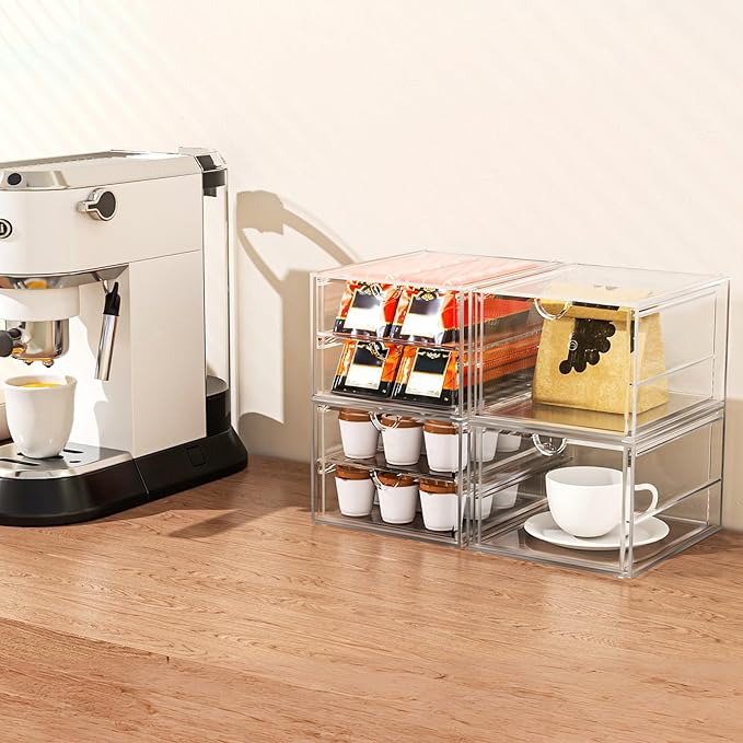 4-Pack 4-Drawer Acrylic Storage Organizer - Image 5