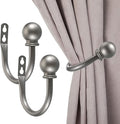 Sumnacon Curtain Holdbacks 2 Pcs Wall Mounted Curtain Tiebacks by Sumnacon