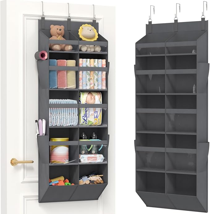 Lifewit 1 Pack Over the Door Organizer, 10 Section Clear Window Hanging Storage by Lifewit