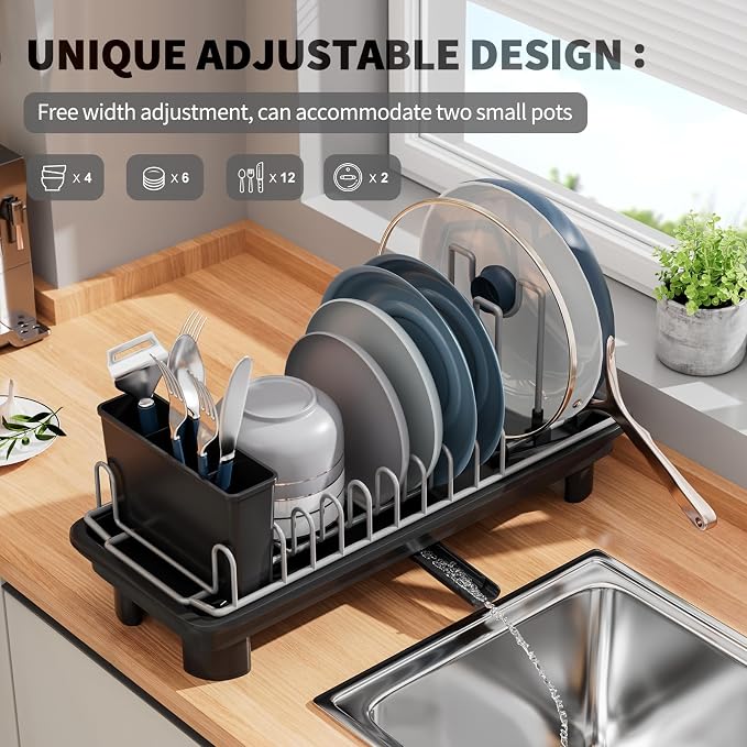 Small Dish Drying Rack, Stainless Steel - Image 4