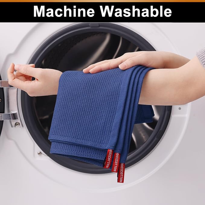 Homaxy 100% Cotton Waffle Weave Dish Cloths, 12 Pack - Image 5