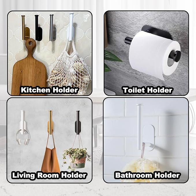 Adhesive Curtain Holdbacks No Drill, Wall Mounted Curtain Tie Backs Hooks - Image 2