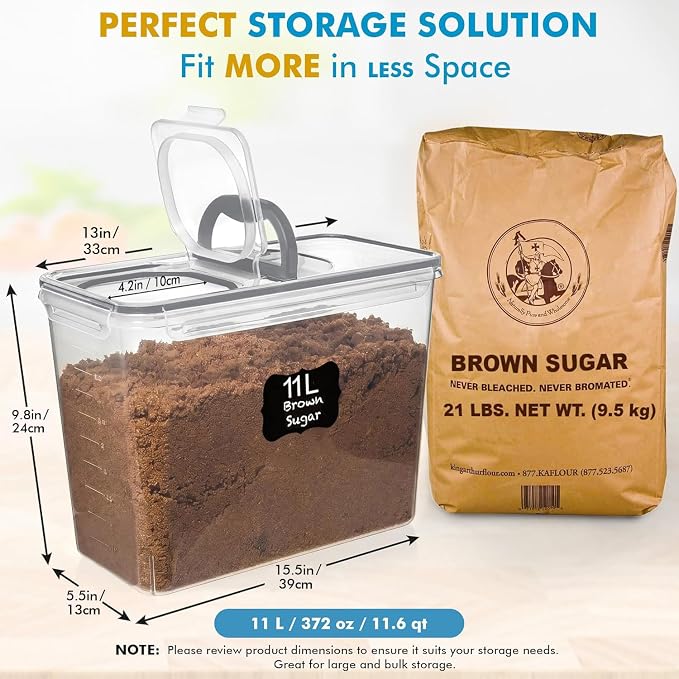 Shazo 2 PC Flour Sugar Storage Containers - Image 2
