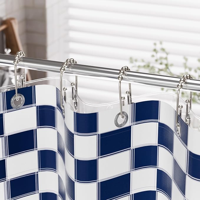 AmazerBath Shower Curtain Hooks, Metal Shower Curtain Rings Rust Proof - Image 6