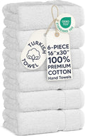 Chakir Turkish Linens 100% Cotton 6-Pack Hand Towels 16x30, Oeko-Tex Certified by ChakirTurkishLinens