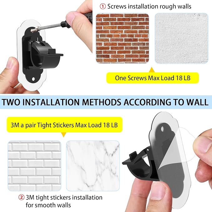 No Drill Curtain Rod Brackets，No Drill Needed Curtain Rod Holders, Adhesive - Image 7