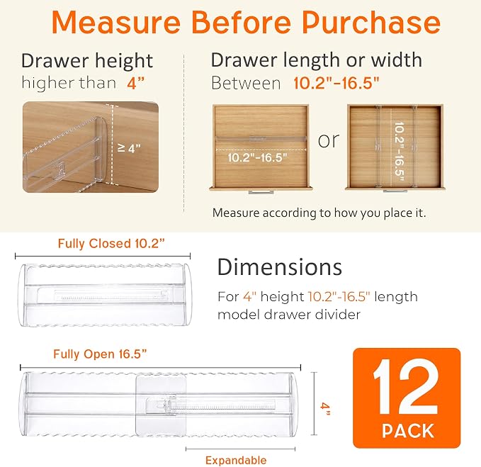 12 Pack 4" High Drawer Dividers - Image 2