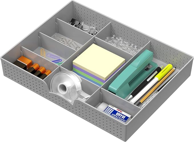 Simple Houseware Drawer Organizer Tray, 9 Adjustable Compartments, and Craft by SimpleHouseware