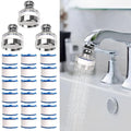 3 Pcs of Sink Water Filter and 18 Filter Elements Set, Sink Faucet Filter by Dexspoeny