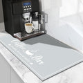 CooRug Fashion Coffee Mat, Dish Drying Mat 16" x 24" Light Grey | Hide Stain by CooRug
