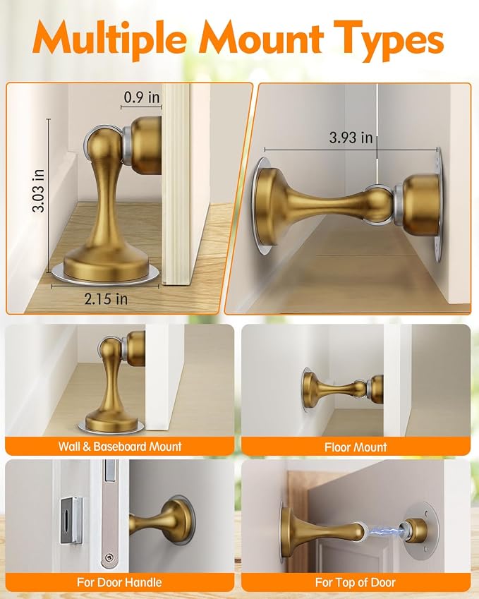 Magnetic Door Stoppers for Wall Door Catch Door Holder to Keep Door Open | 2 - Image 3