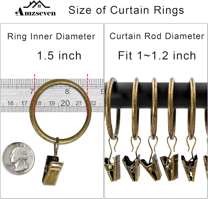 100 Pack Metal Curtain Rings - Image 3