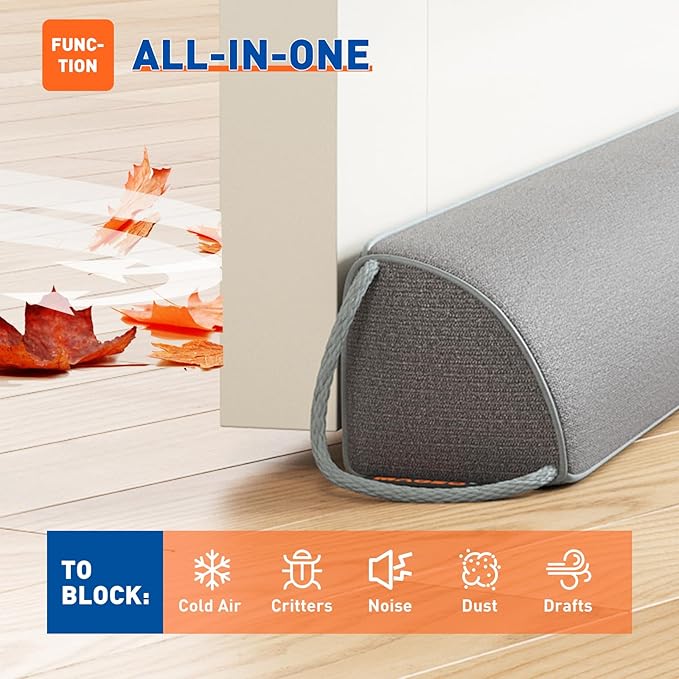 MAGZO Door Draft Stopper 36 Inches, Energy Saving, Triangular Under Door Gap - Image 5