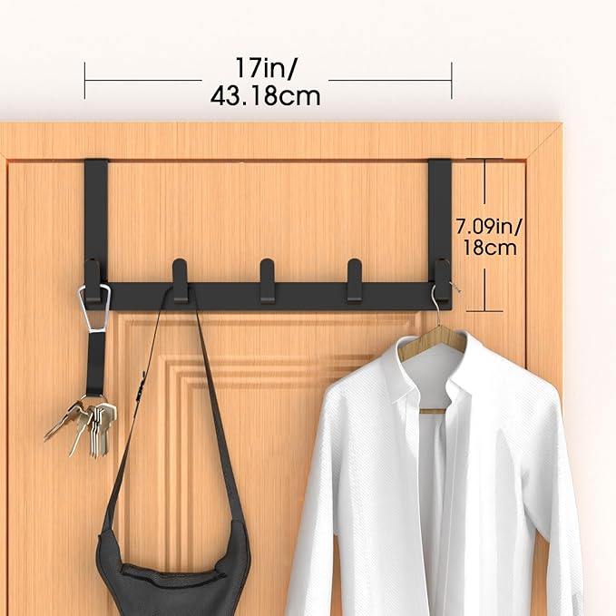 Over The Door Hooks Hanger, Heavy Duty Rack - Image 2
