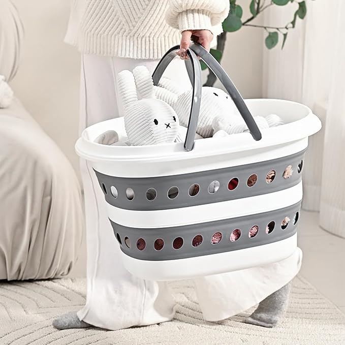 2 Pack Compact Collapsible Laundry Basket, Small Size Pop-Up Hamper Perfect - Image 7