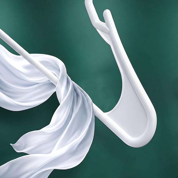 Utopia Home Plastic Hangers 20 Pack – Space Saving Clothes Hanger White | - Image 6