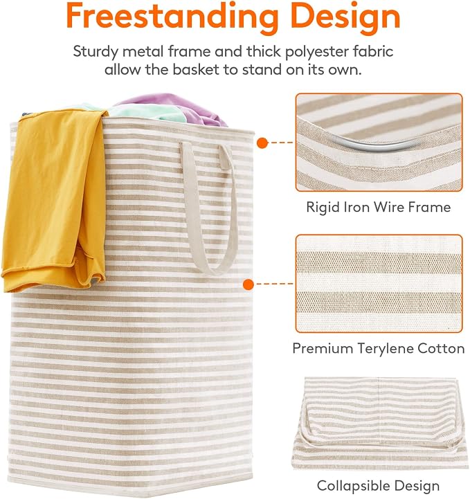 Lifewit 3 Pack Laundry Basket 80L Each, Collapsible Clothes Hamper - Image 8
