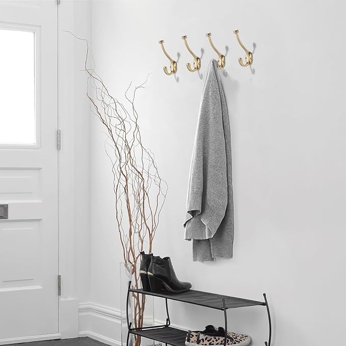 The 10 Pack 5-1/2 inch Champagne Bronze Coat Hook zinc Alloy mudroom hooks is - Image 5