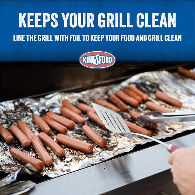 Kingsford Heavy Duty Aluminum Foil Roll, 27.5 Sq Ft, tears cleanly from the box - Image 5