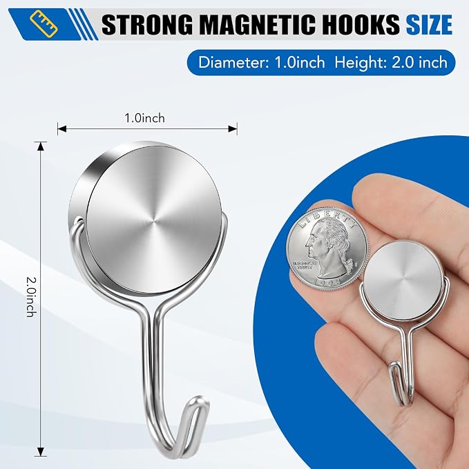 LOVIMAG Magnetic Hooks for Cruise Cabins 60Lbs 10 Pack - Image 3