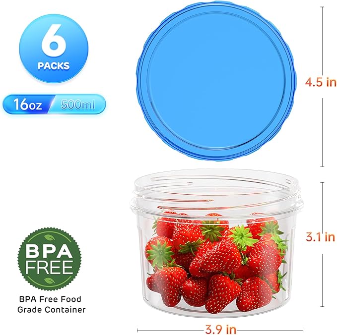 HOMETALL Freezer Storage Containers, Airtight Plastic | Food Storage Containers - Image 3