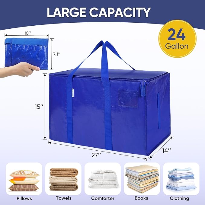 TICONN 12 Pack Extra Large Moving Bags Heavy Duty - Image 4