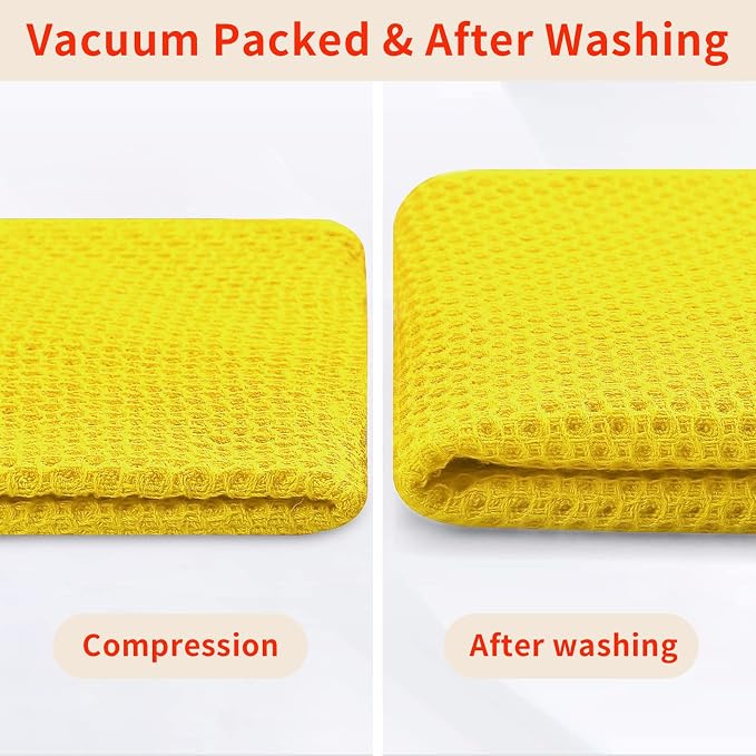 Homaxy 100% Cotton Waffle Weave Kitchen Dish Towels 4-Pack, Ultra Soft - Image 7