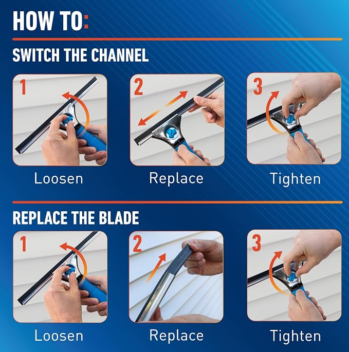 Unger Professional Connect and Clean 18” EZ Change Window and Glass Cleaning - Image 6