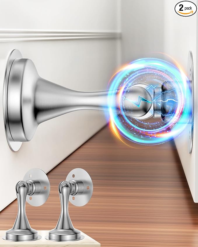 Magnetic Door Stoppers Bottom of Door Magnetic Door Catch Holder Wall Mount | by HELEMAN