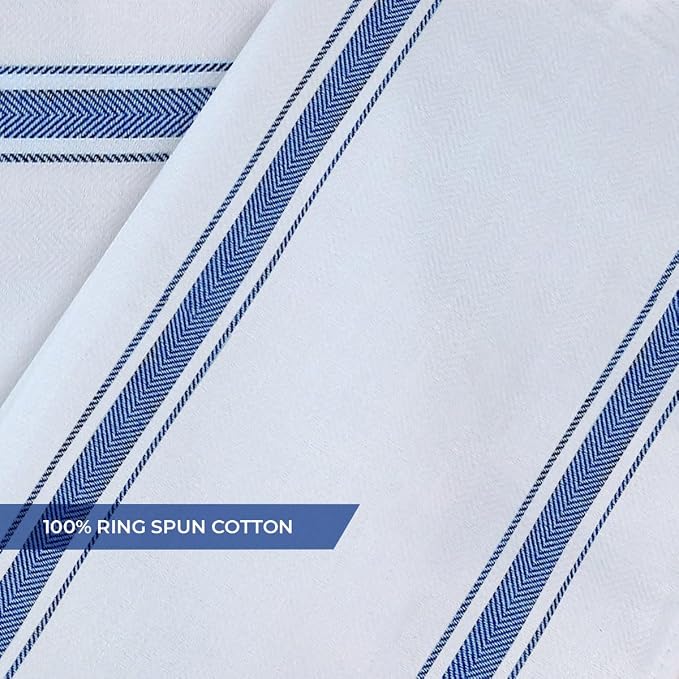 Dish Towels 150 Pack Blue Stripe 100% Cotton Kitchen Towel 15x25 Inch Tea Towels - Image 6