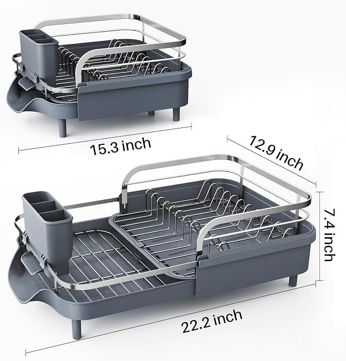 SAYZH Expandable Dish Drying Rack - Image 4