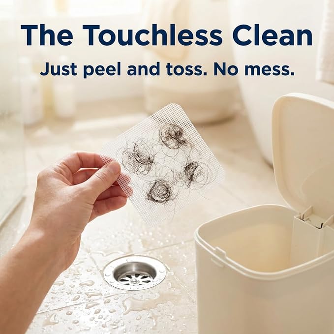 50 Pack Square Disposable Shower Drain Hair Catcher Stickers | Waterproof - Image 9