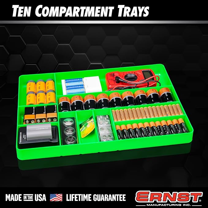 Ernst MFG 10 Compartment Drawer Organizer: Heavy Duty Stackable Tray - Image 5