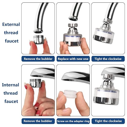 3 Pcs of Sink Water Filter and 18 Filter Elements Set, Sink Faucet Filter - Image 4