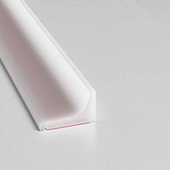 Shower Threshold Water Dam, 67 in Flexible Barrier, Transparent | Flexible by Risunpet