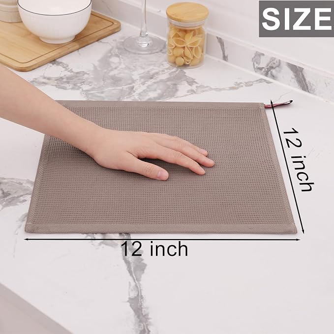 Homaxy 100% Cotton Waffle Weave Dish Cloths, 8 Pack - Image 6