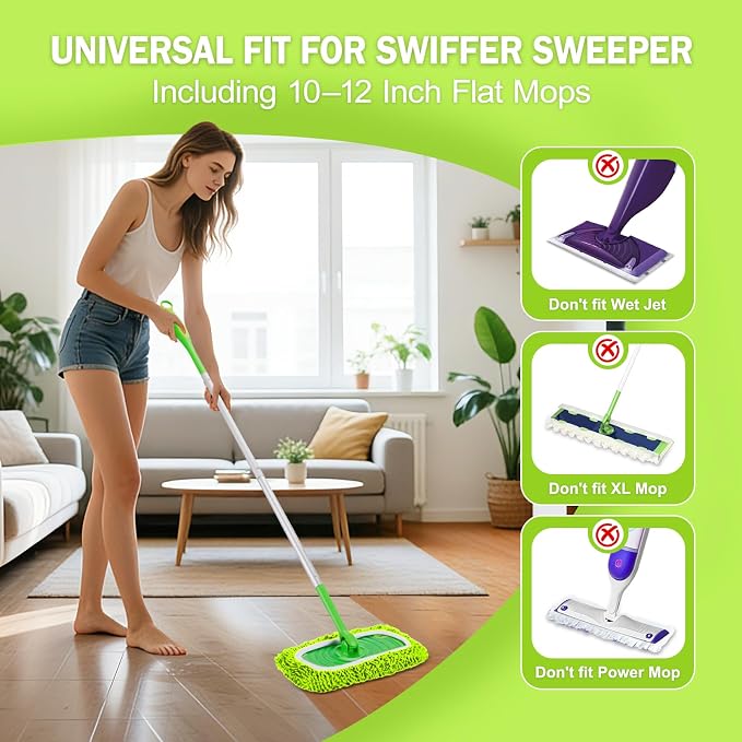 8 Pack Reusable Mop Pads Compatible - Image 2