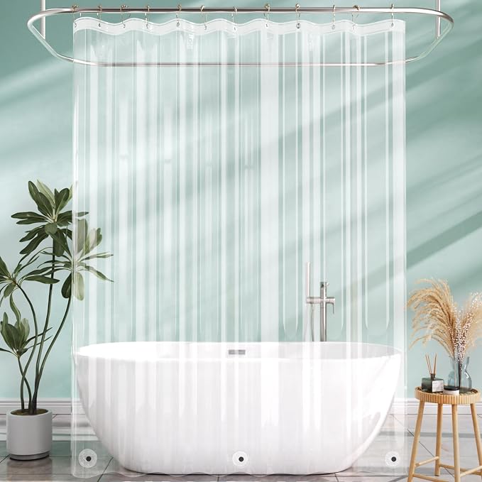 AmazerBath Extra Long Shower Curtain Liner 72x108, Waterproof Plastic Shower by AmazerBath