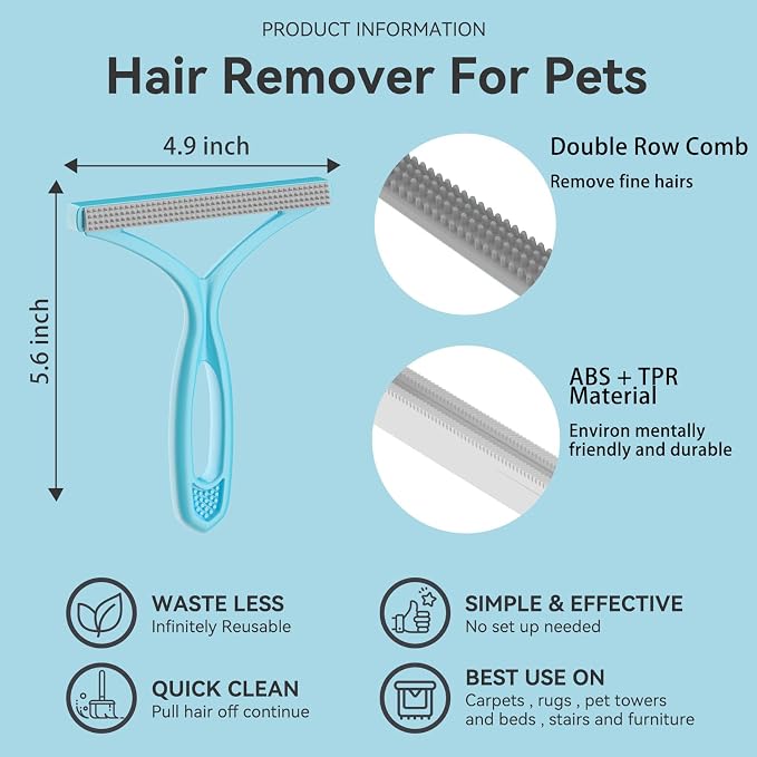 Lint Remover 3-Pack, Pet Fur Remover, Carpet Rake, Lint Brush | Pet Hair Lint - Image 3