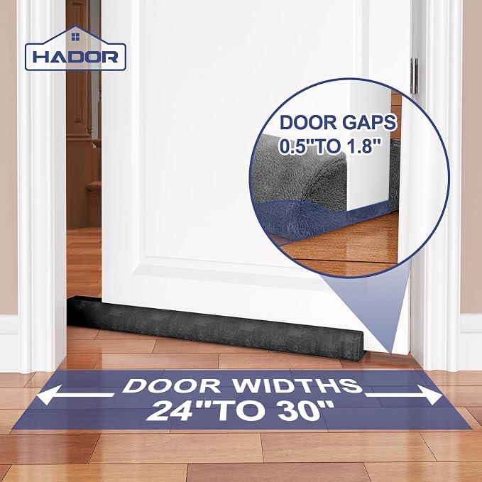 HADOR Door Draft Stopper for Bottom of Door, Adjustable 30 in, Double-Sided - Image 2