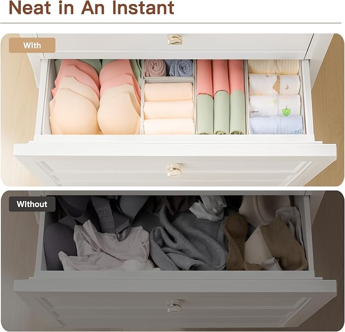 Drawer Organizer Clothes, 21 Pack Dresser Organizer - Image 6