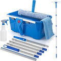 Window Cleaning Kit for Home and Commercial Use, 6 Ft Long Handle Professional by KeFanta