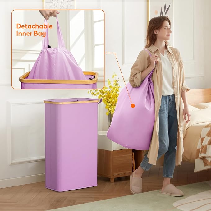 Lifewit 75L Slim Laundry Hamper - Image 4