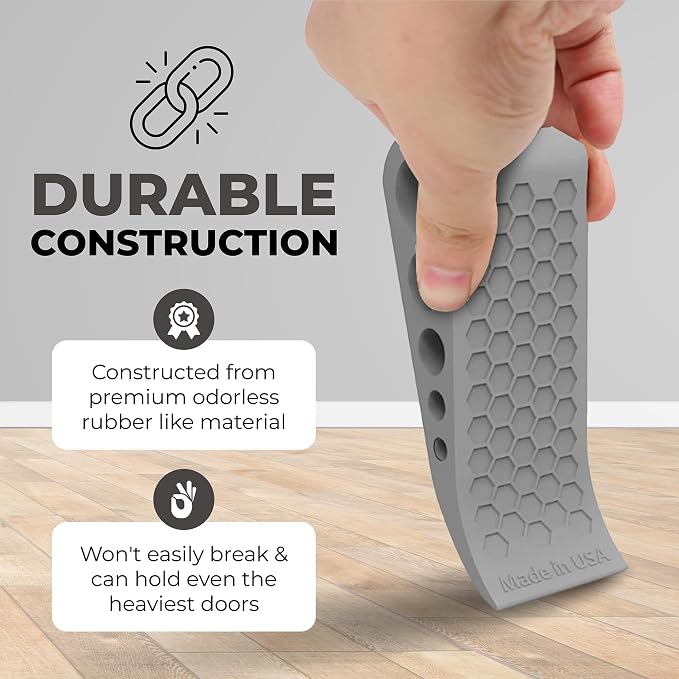 Door Stoppers for Bottom of Door Premium Floor Rubber Door Stop Wedge Made in - Image 7