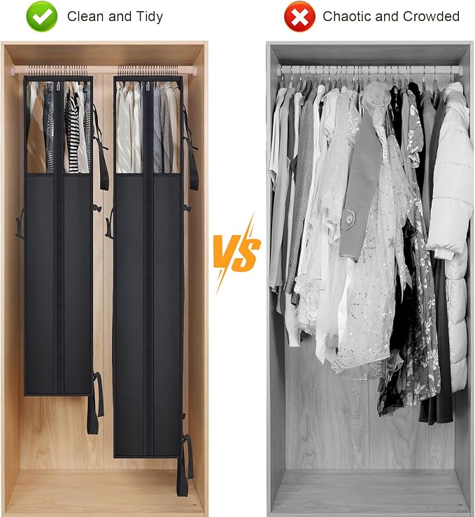 Univivi Garment Bag for Moving, Heavy Duty Suit Bag, 50 Inch, Non-woven Fabric - Image 4