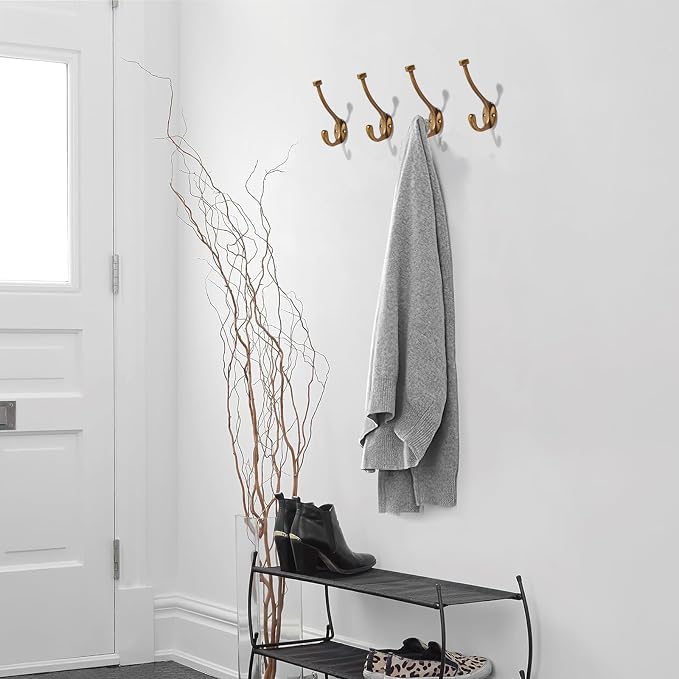 The 5 Pack 5-1/2 inch Antique Brass Coat Hook zinc Alloy mudroom Hooks is - Image 5