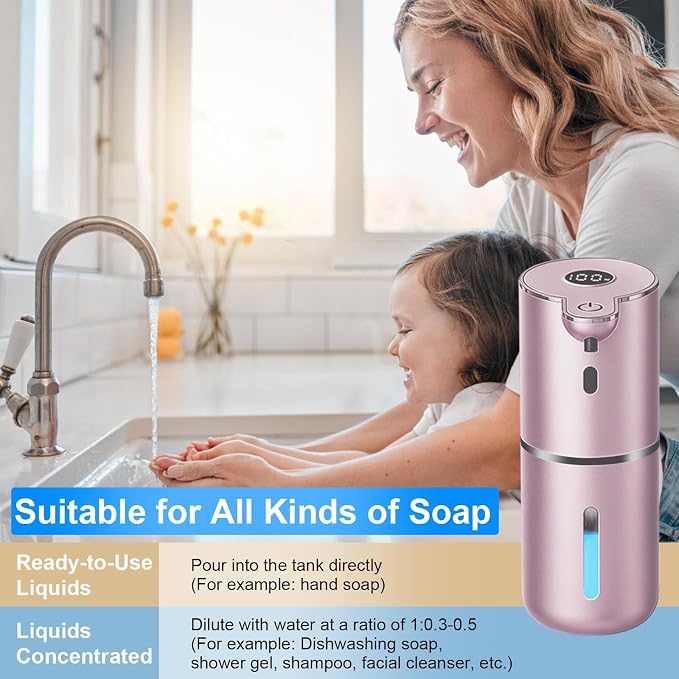 OHIFAST Automatic Liquid Soap Dispenser Touchless, USB Rechargeable Smart Hand - Image 6