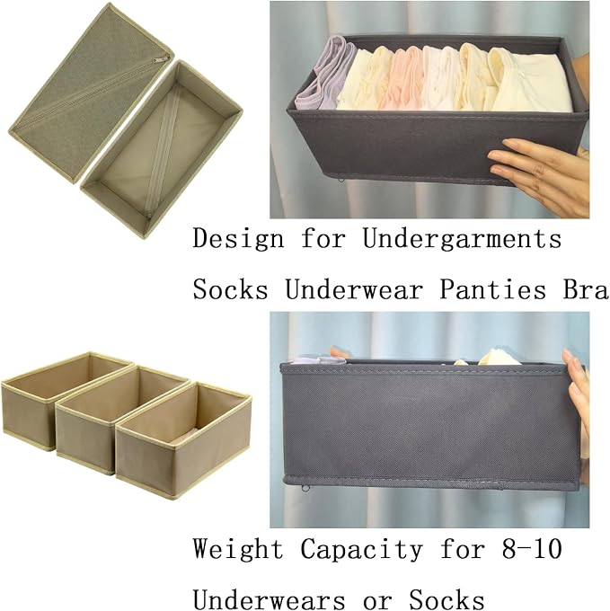 Bructhun Sock Drawer Organizer 6 Pack - Image 5
