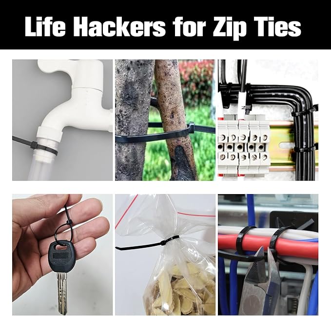 Cable Zip Ties, 4 Inch Self Locking Cable Ties, Self-Locking Wire Ties used - Image 6